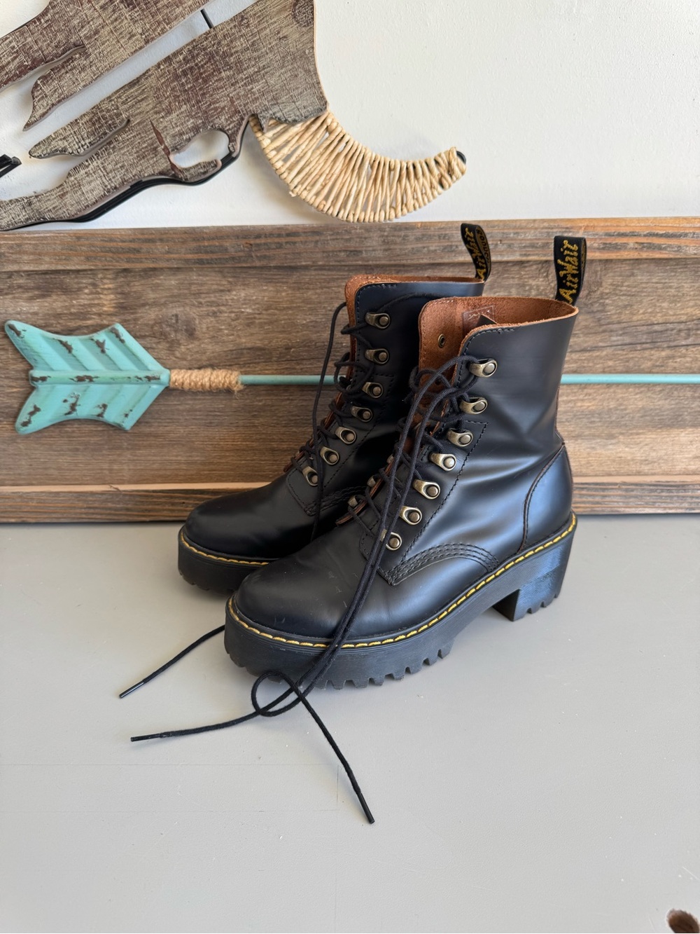 Dr. Martens Leona Lace-Up Boots - Womens - Picture 3 of 10